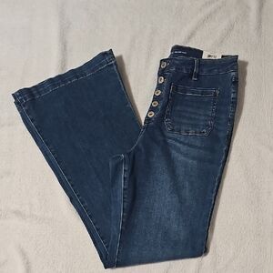 INC International Concepts Dark Blue Flare Jeans